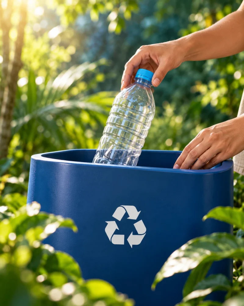 Separação das embalagens para reciclagem